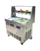 Wholesale Price Commercial Fried Ice Cream Machine Ice Cream Roll Machine with 10 Barrels in China