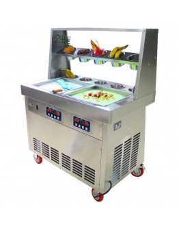 Wholesale Price Commercial Fried Ice Cream Machine Ice Cream Roll Machine with 10 Barrels in China