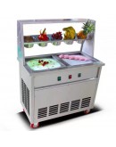 Wholesale Price Commercial Fried Ice Cream Machine Ice Cream Roll Machine with 10 Barrels in China