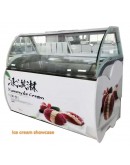 High Quality Commercial Ice Cream Display Freezer with Glass Door Showcase Refrigeration Equipment