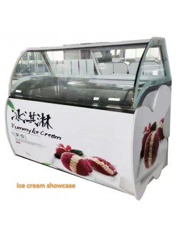 High Quality Commercial Ice Cream Display Freezer with Glass Door Showcase Refrigeration Equipment