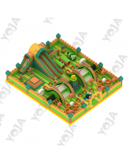 Customizable Giant Outdoor Inflatable Playground with Bouncy Castle for Kids' Fun