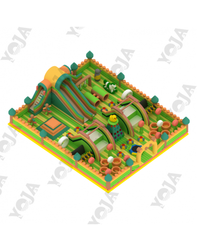 Customizable Giant Outdoor Inflatable Playground with Bouncy Castle for Kids' Fun