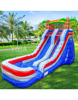 Large 16' H X 26' D Kid Inflatable Water Slide With Air Blower Commercial Giant Custom Inflatable Water Slide With Pool