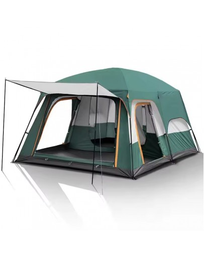 Outdoor 8-10 Persons Family Camping Tent Large Space Double Layers 2 Rooms Luxury Outdoor Tent